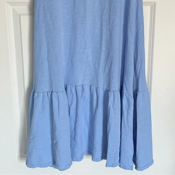 S'edge Blue Cotton Knit Ruffled Midi Dress - 29789 - Picture 7 of 16